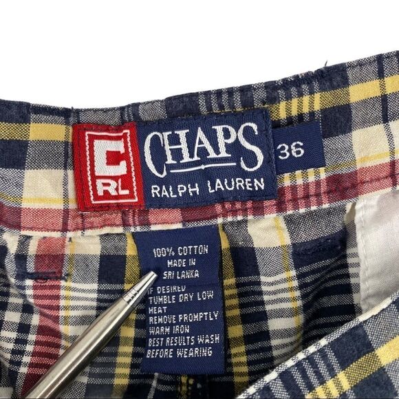 Vintage CHAPS Ralph Lauren Plaid Shorts - Picture 2 of 4